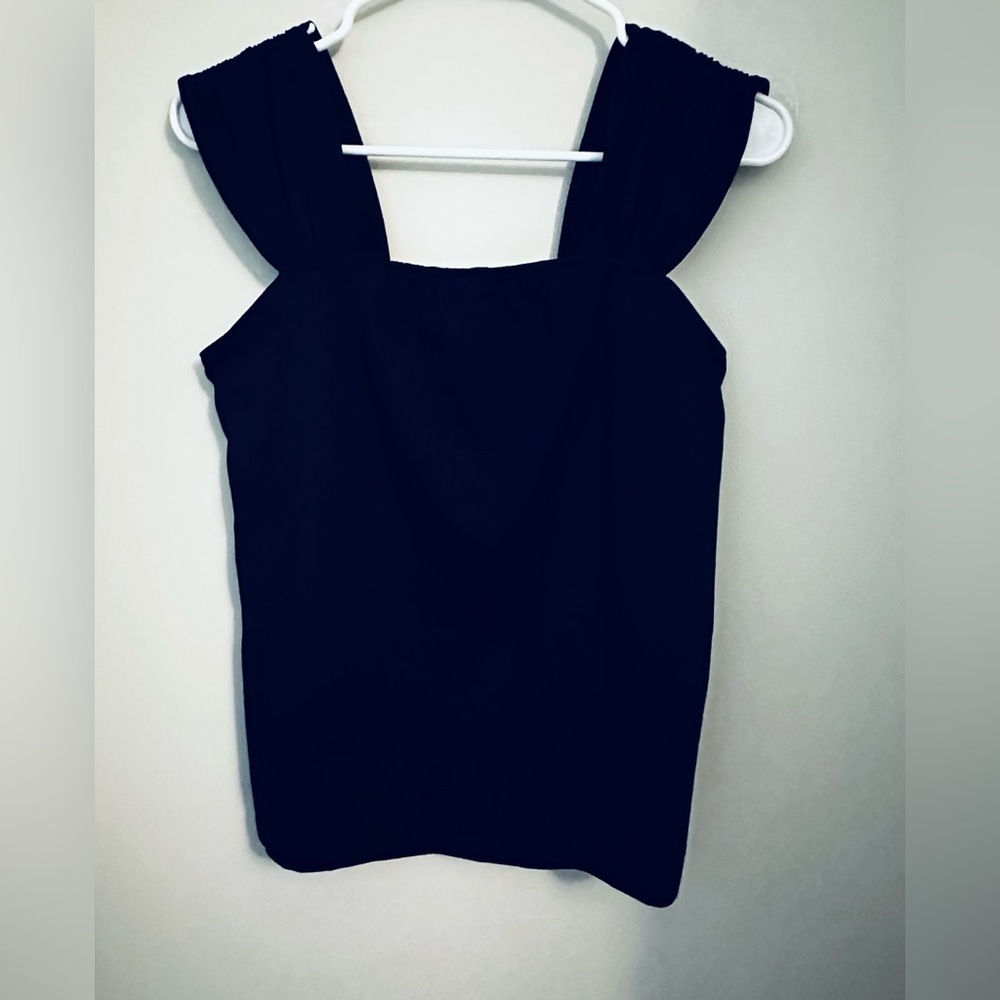 LOFT Blue Square-Neck Tank with Wide Straps